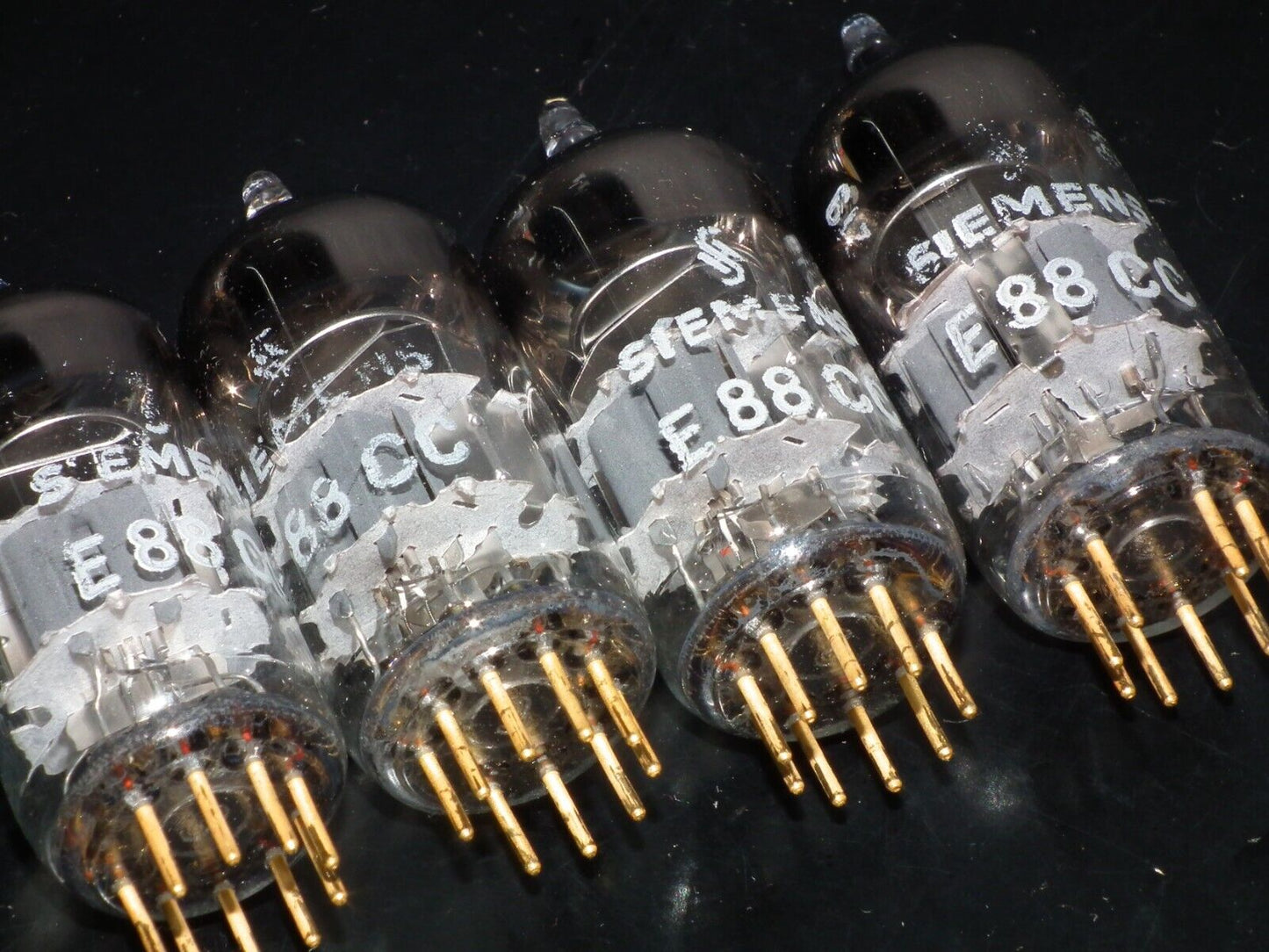 E88CC 6922 Siemens & Halske NOS Platinum Matched QUAD 4pcs Low Noise, Munich 70s