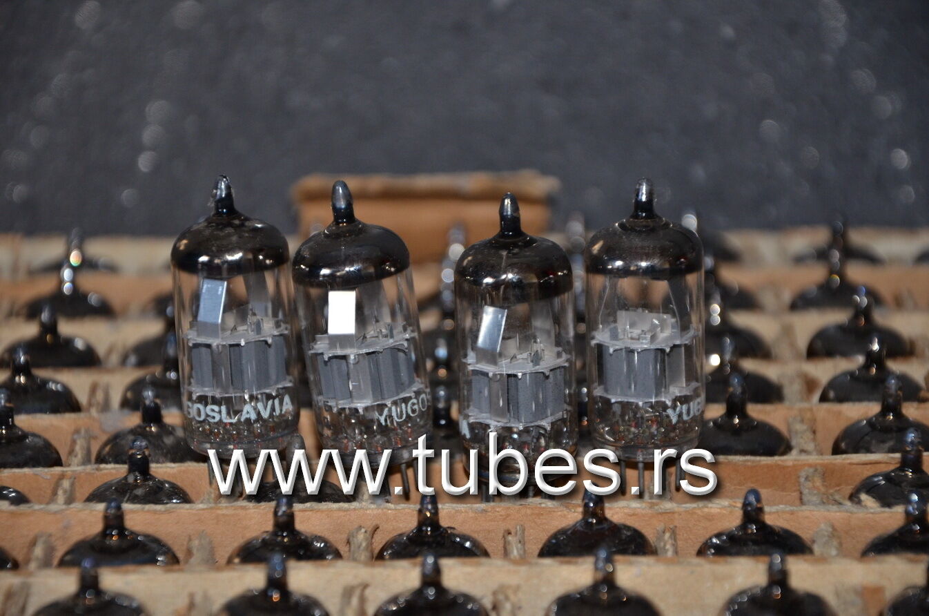 PCC88 7DJ8 EI Yugoslavia NOS One piece (A frame dimpled getter Philips type)