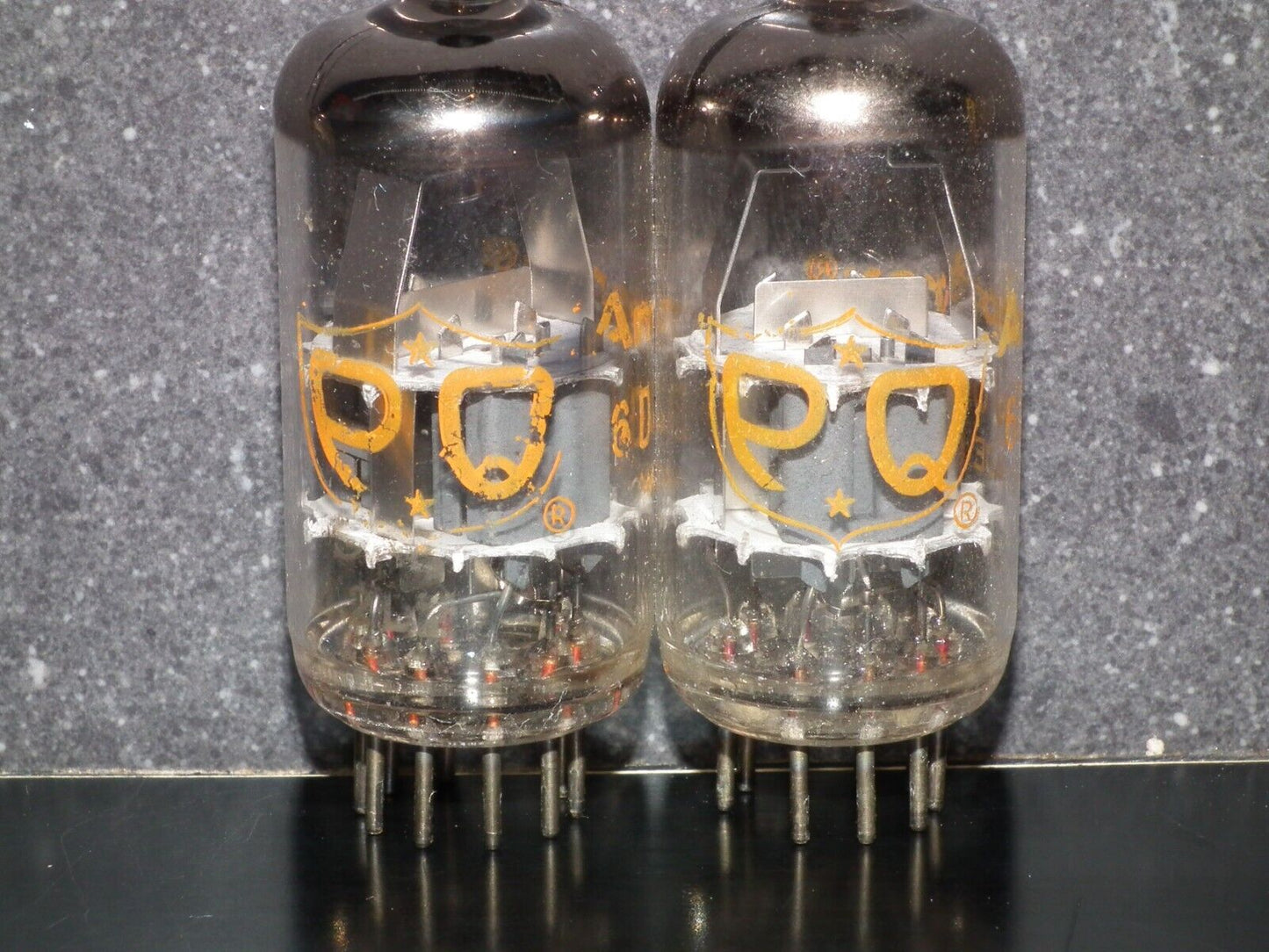 6DJ8 ECC88 Amperex Holland Matched Pair Used Tested 95% A Frame Getter