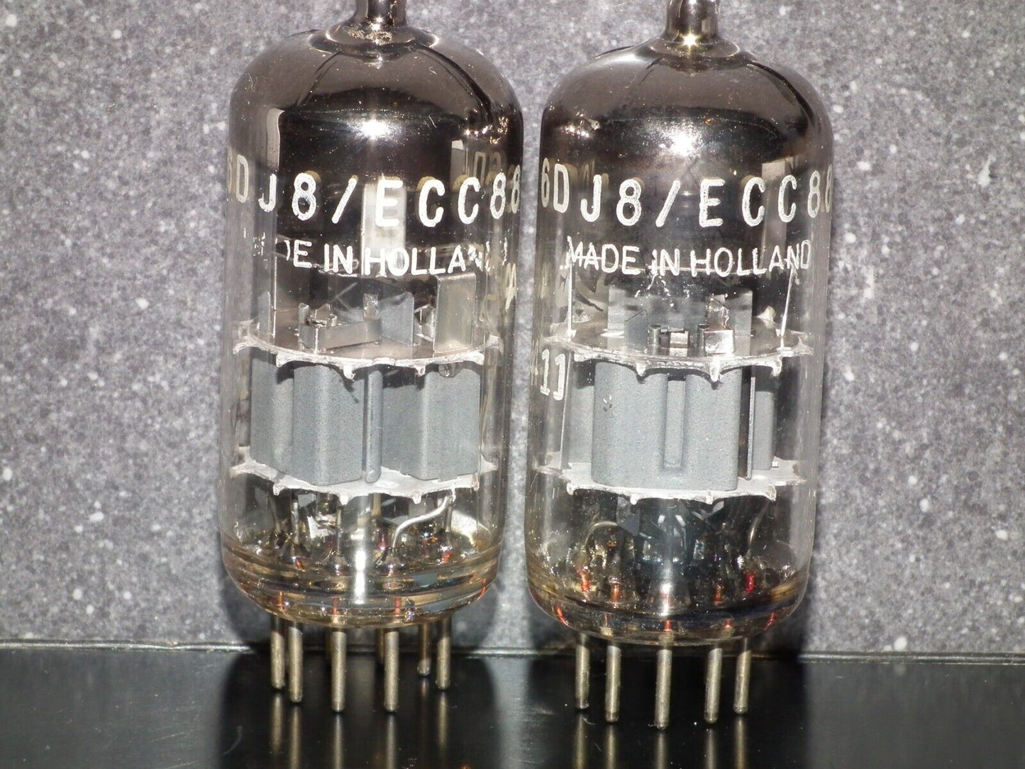 6DJ8 ECC88 Amperex Holland Matched Pair Used Tested 125% Dual Stage Getter