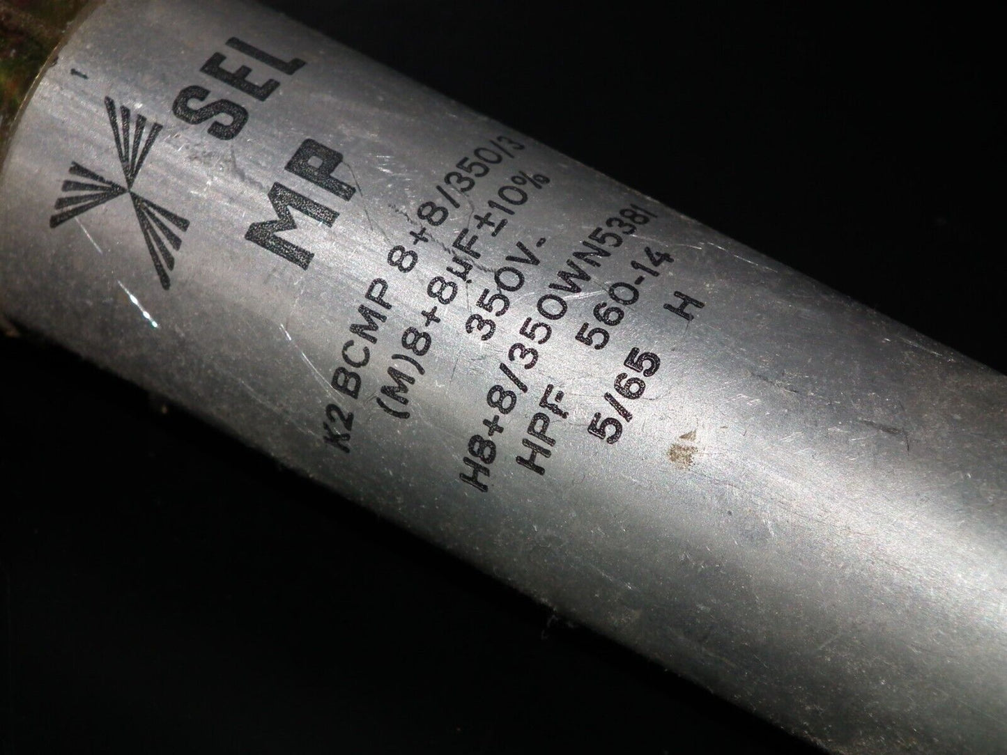 One vintage PIO capacitor 8+8 uF / 350V Lorenz West Germany 1965 DIY Tube Audio