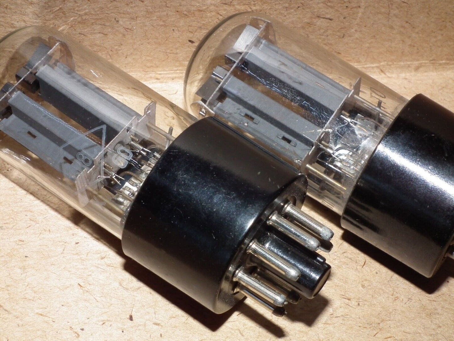 Platinum Matched Pair Foton 6SN7GT 6N8S NOS early 60s Tashkent RARE FOIL GETTER