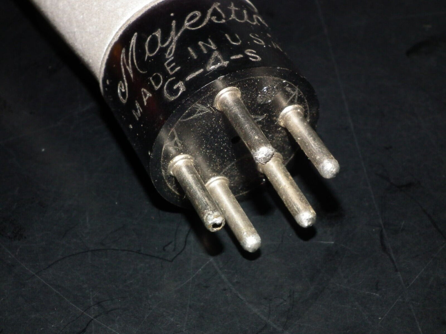 G-4-s Majestic Vacuum Tube Lead Coating Engraved Base