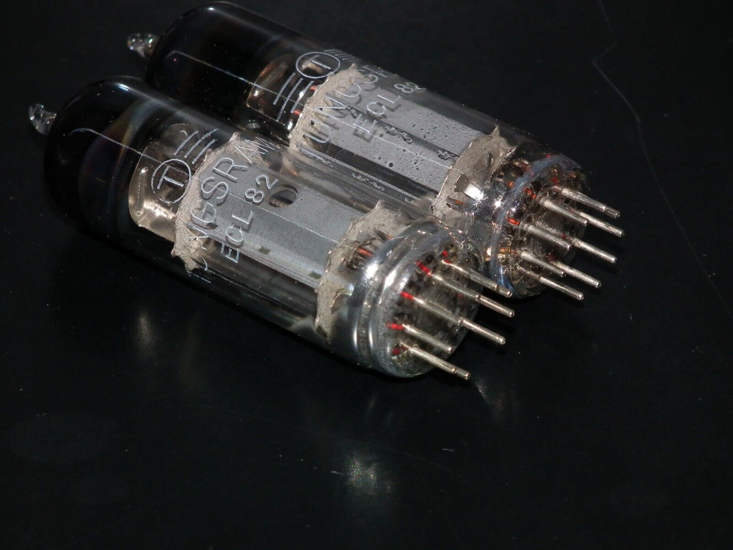 Platinum Matched Pair ECL82 Tungsram 6BM8 NOS Foil Getter