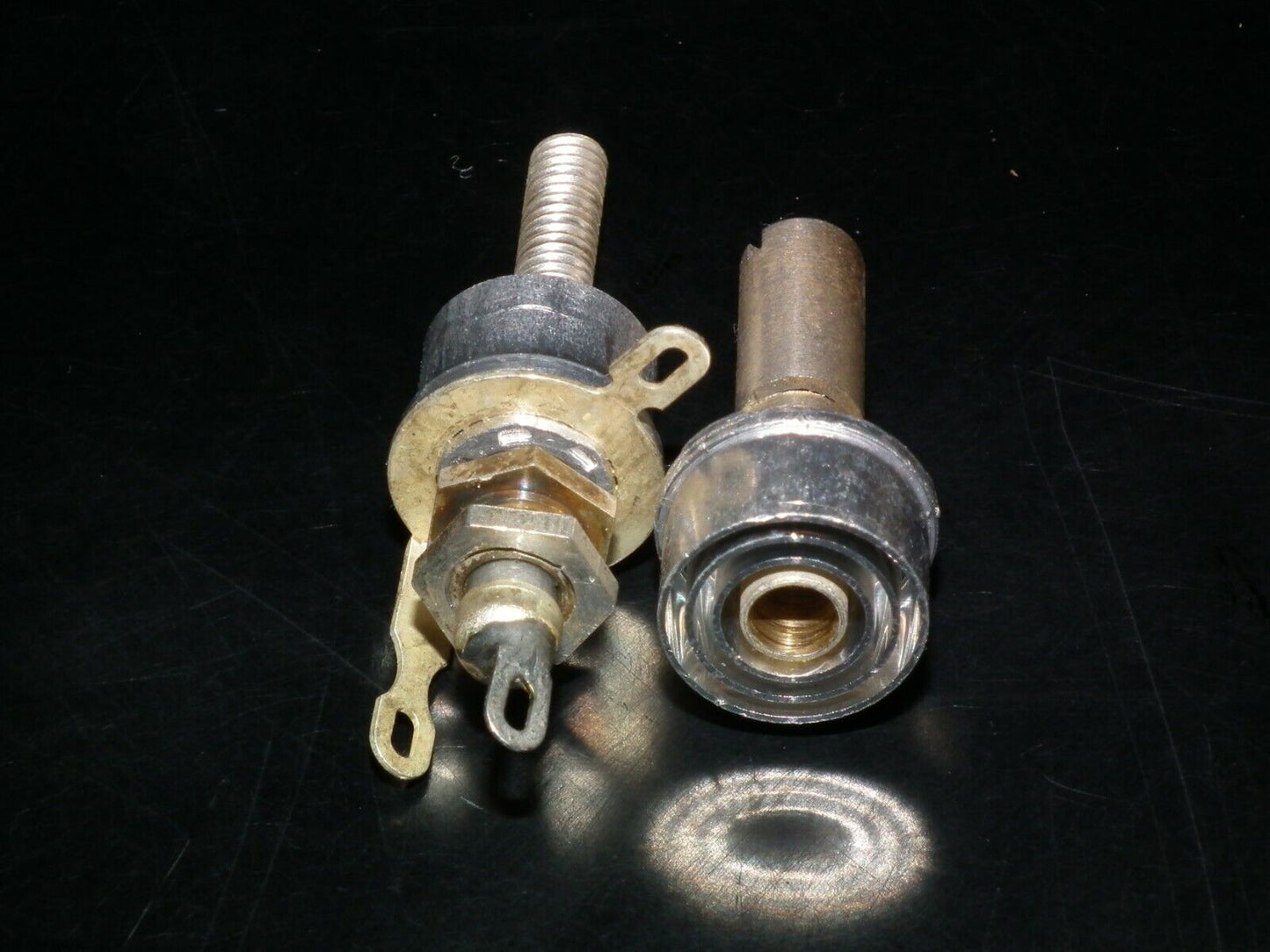 Four (4) NOS Beehive 3pF - 25pF Variable Trimmer Capacitors Tubular Piston Caps