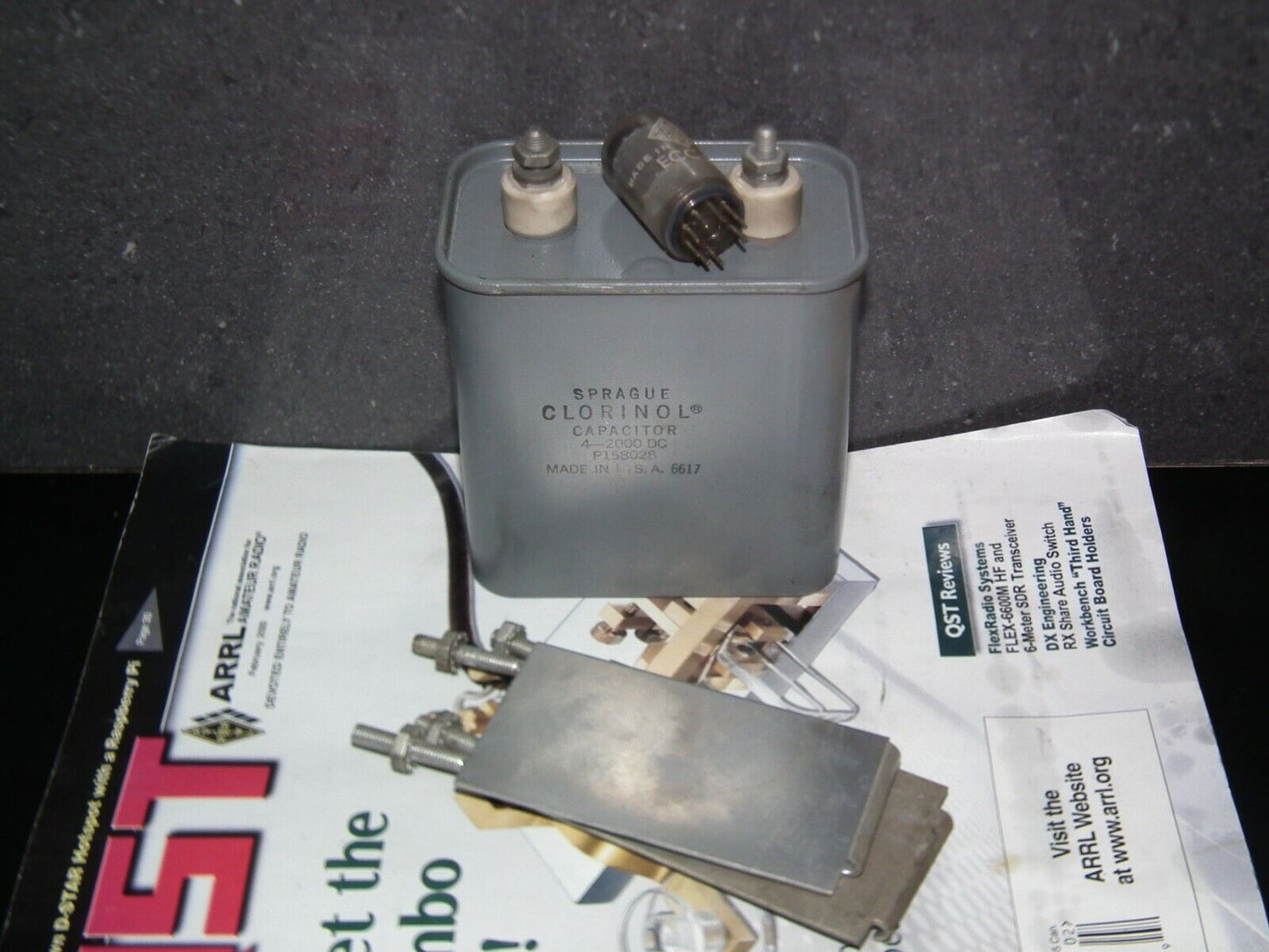 One vintage Sprague PIO capacitor 4uF 2000V DIY tube audio 2mfd 2KV CLORINOL!