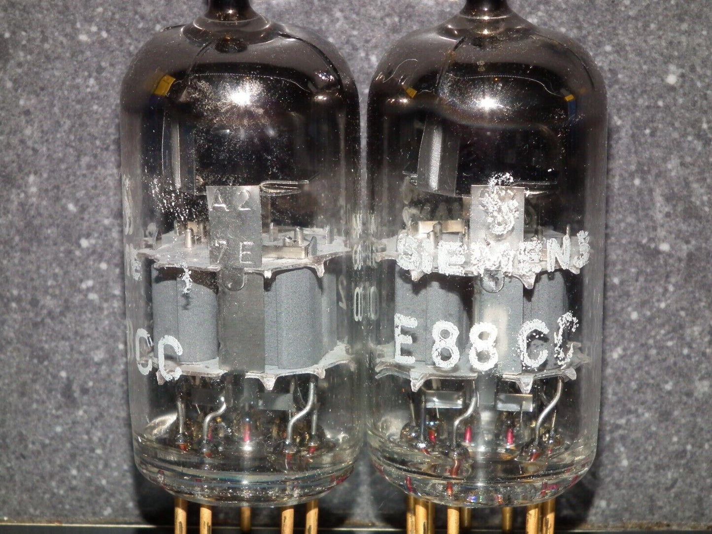 Platinum Matched Pair Siemens E88CC Used Tested NOS Dual Stage Getter A2 7H Code