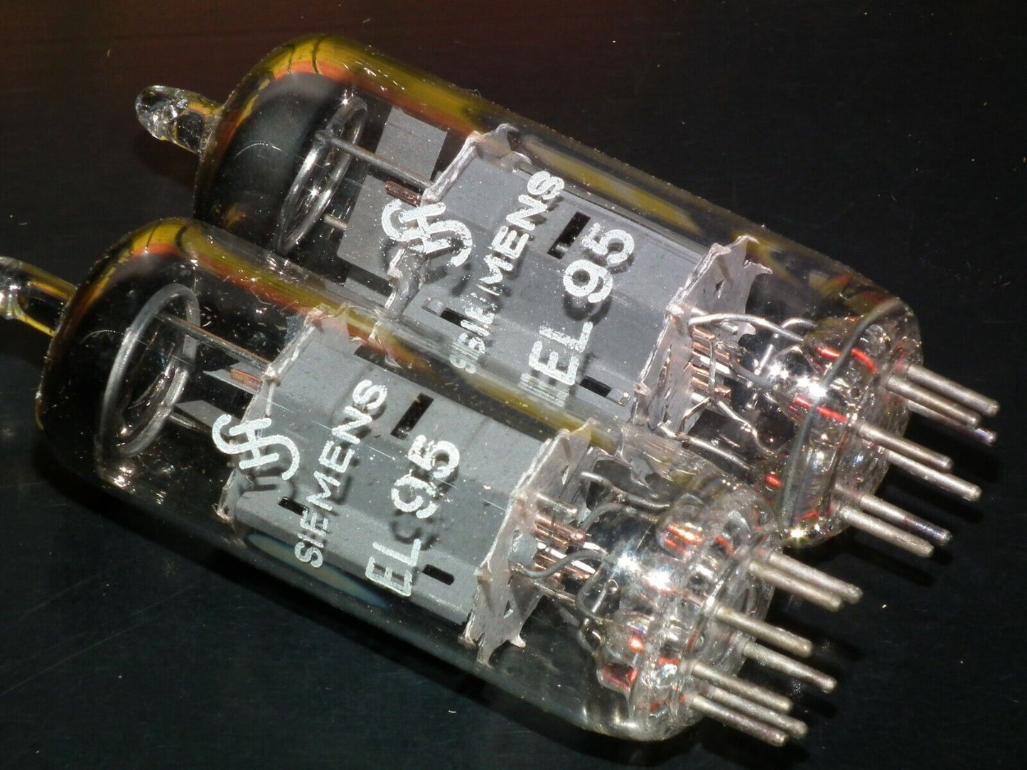 EL95 6DL5 Siemens & Halske Munich platinum matched pair (2 tubes) NOS NIB