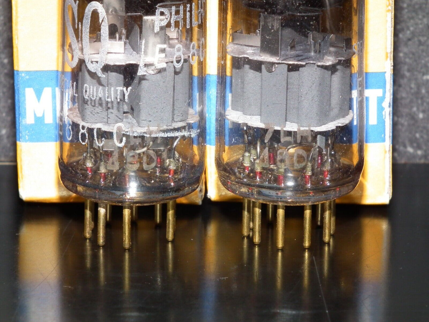 E88CC 6922 Matched Pair Philips Heerlen Holland Premium ECC88 6DJ8 Tested NOS 7L