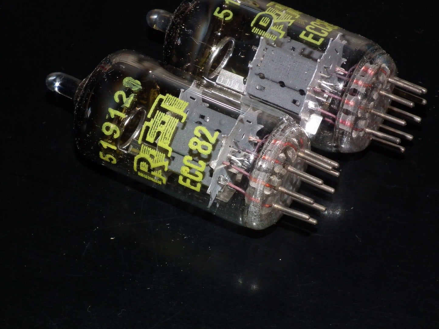 ECC82 12AU7 RFT Germany NOS NIB Platinum Matched Pair from 60s