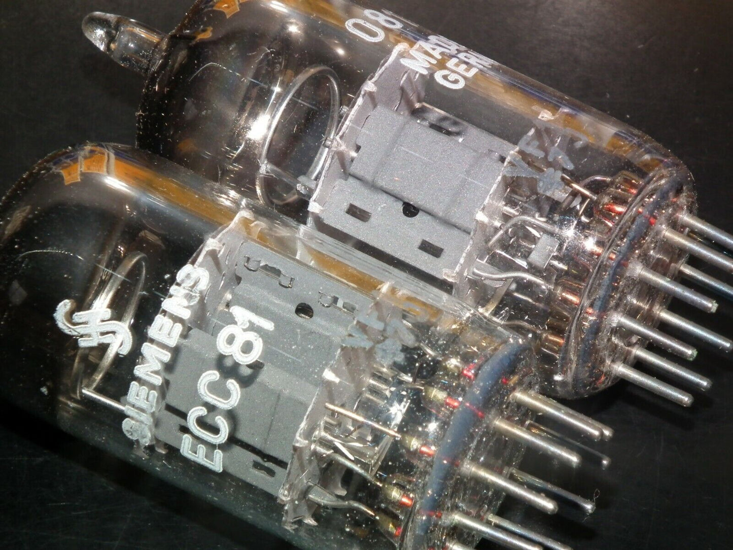 ECC81 Siemens Platinum Matched Pair NOS NIB 12AT7 Siemens&Halske Munich W German