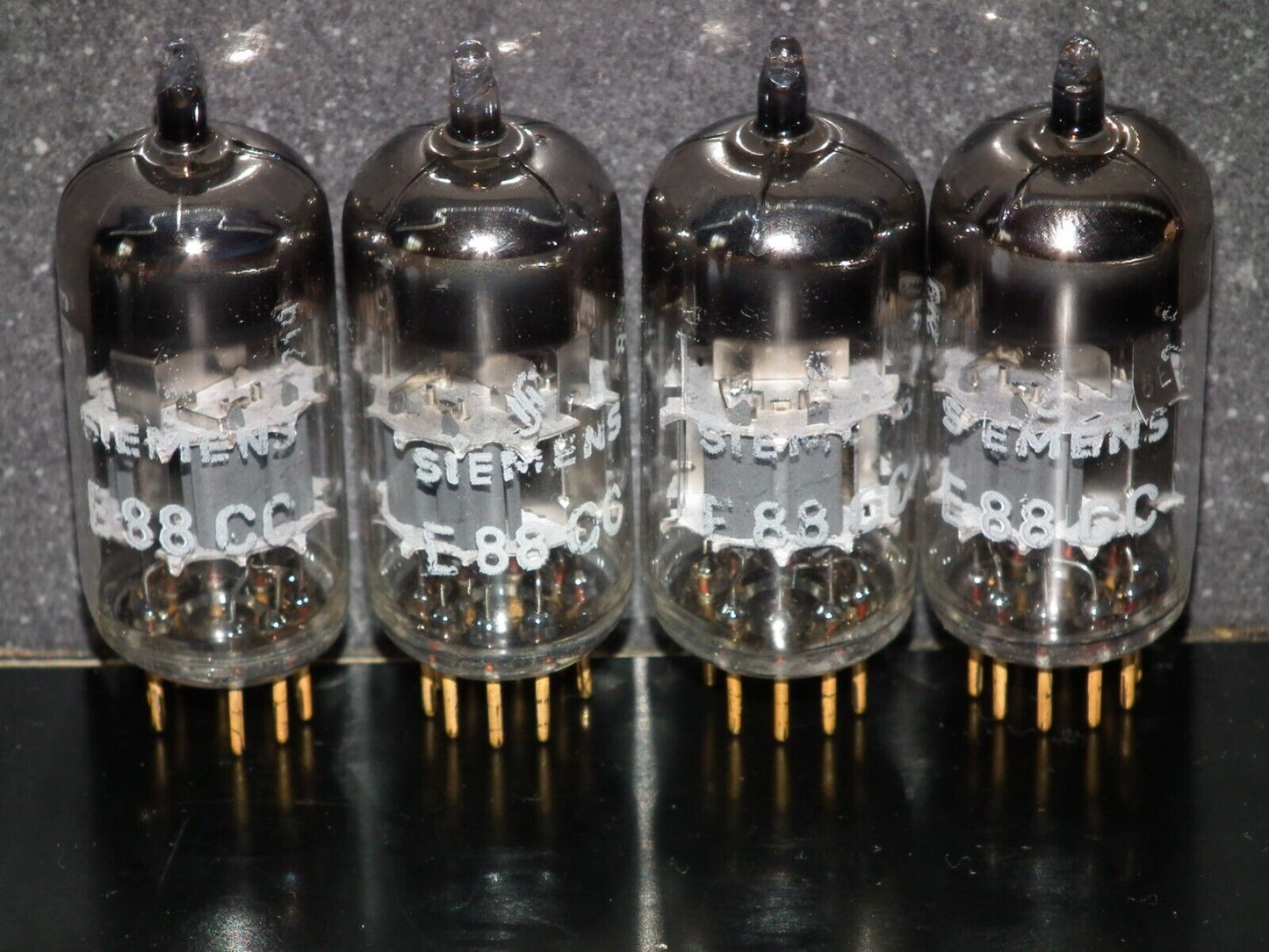 E88CC 6922 Siemens & Halske NOS Platinum Matched QUAD 4pcs Low Noise, Munich 70s