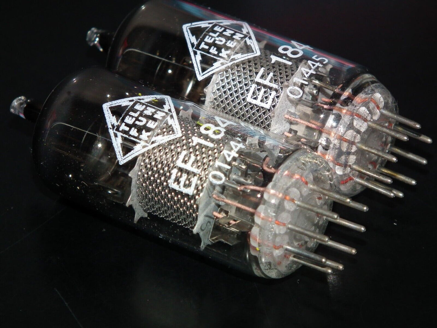 Platinum Matched Pair (2 tubes) EF184 Telefunken 6EJ7 West Germany