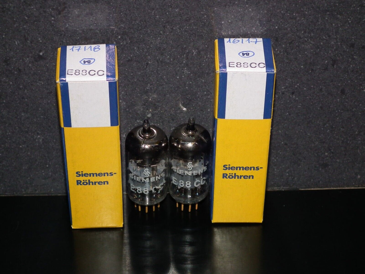 Platinum Matched Pair Siemens E88CC Used Tested NOS Dual Stage Getter A27H Code