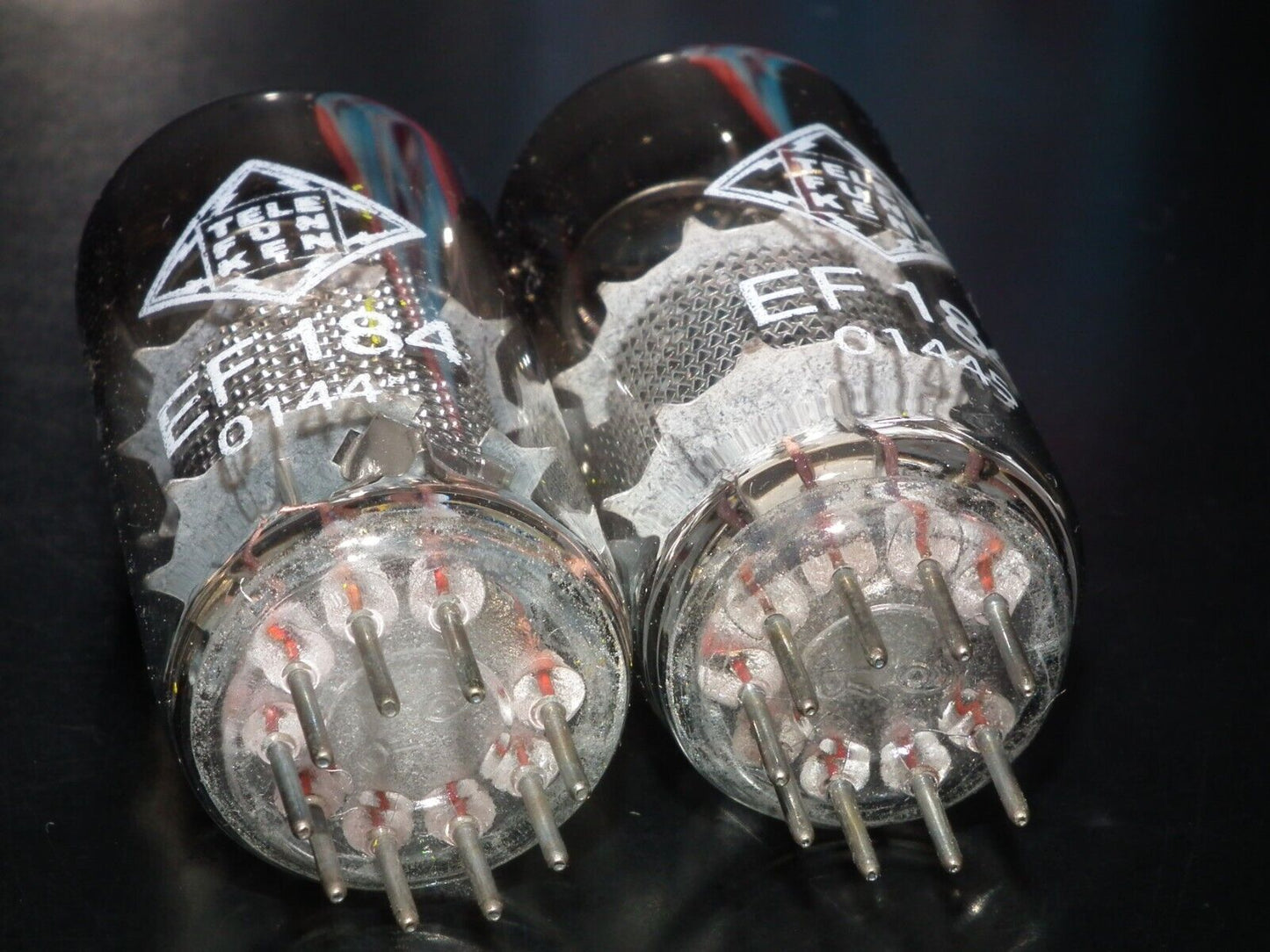 Platinum Matched Pair (2 tubes) EF184 Telefunken 6EJ7 West Germany
