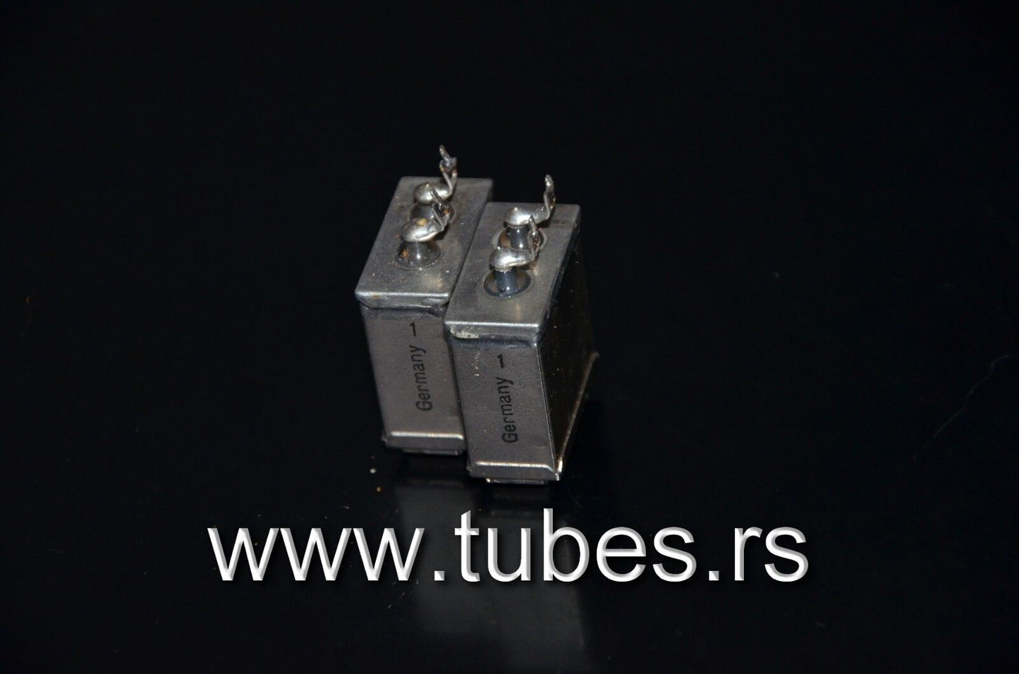 Two vintage Siemens PIO capacitors 1uF 250V Klangfilm - West Germany tube audio