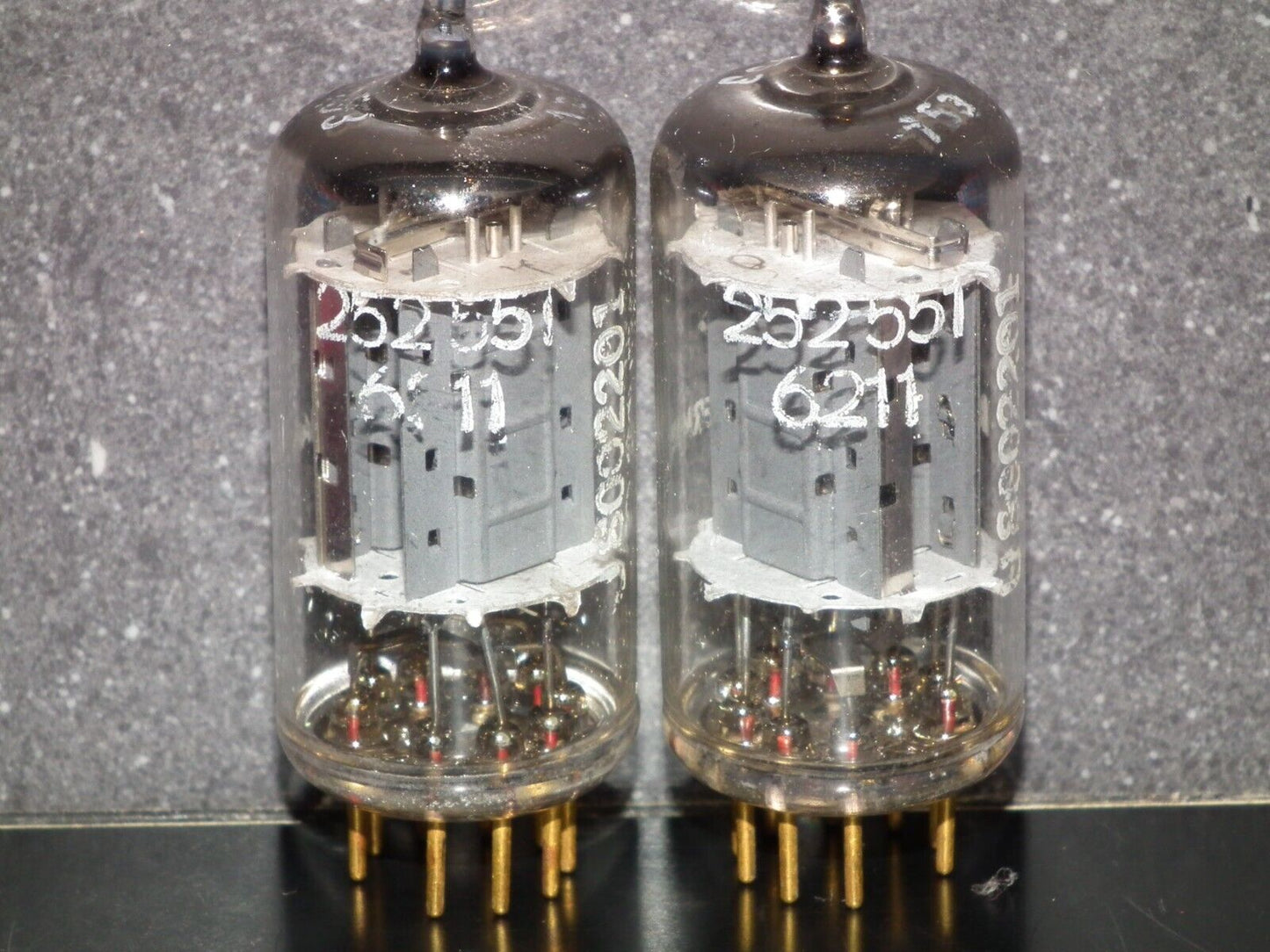 Platinum Matched Pair 6211 Telefunken ~ECC82 Tested NOS DB Gold Pins ULM ECC802S