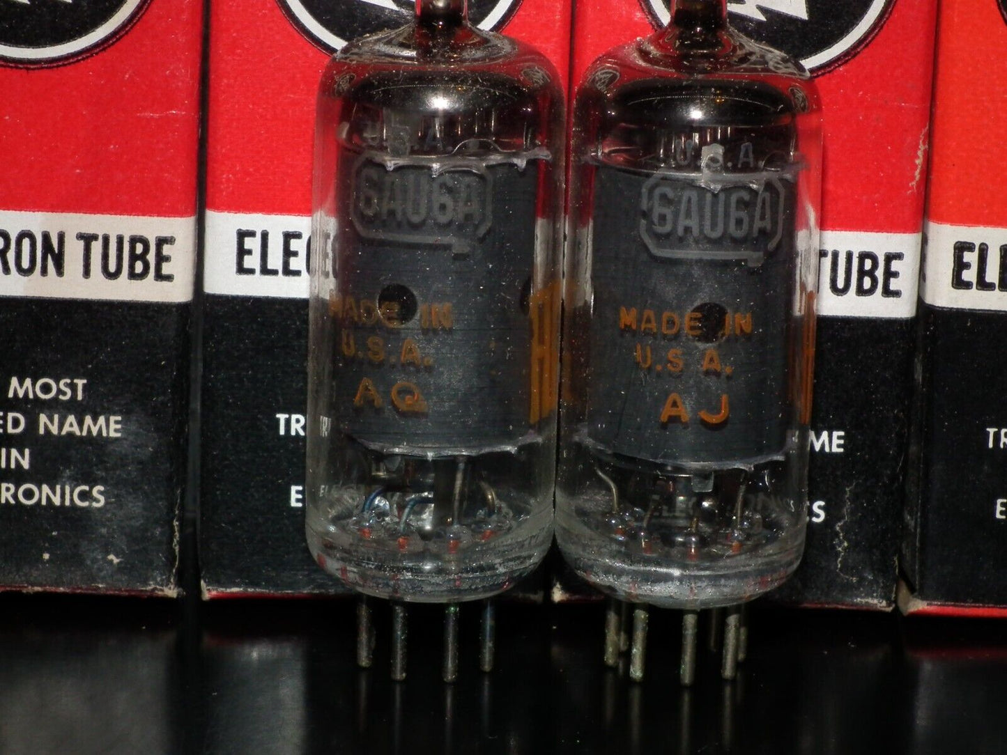 One (1 pcs) 6AU6A RCA EF94 Microphone pentode RARE Old Type - Low Noise Tested