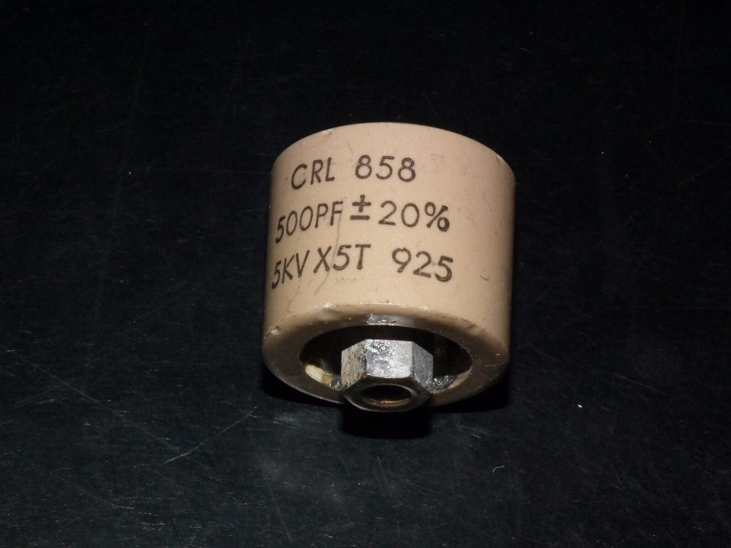 NOS HV Doorknob Capacitor CRL 858 - 500pF 5KV for transmitters and linear amp