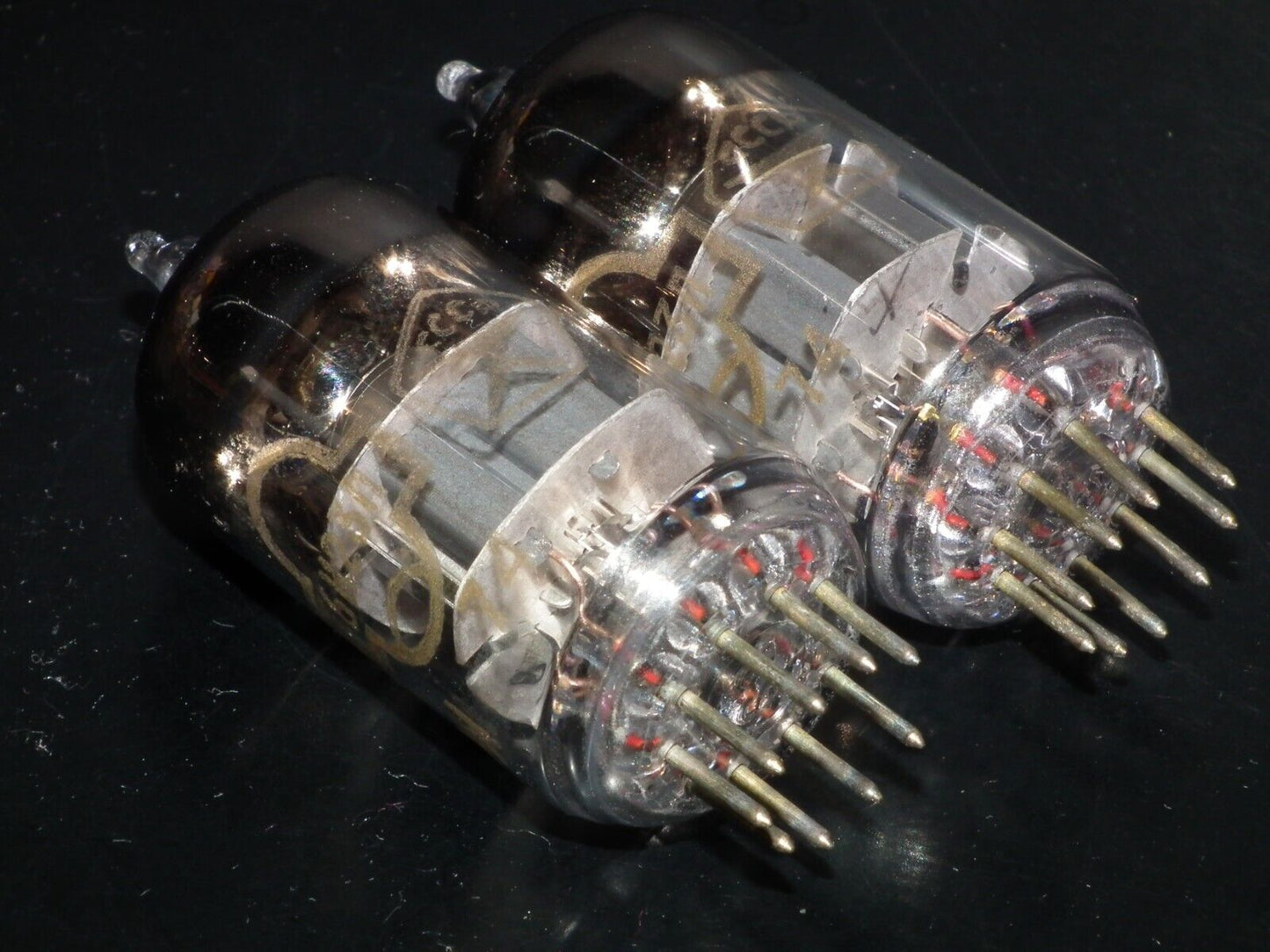 6N23P Reflektor SWGP Silver Shields NOS Matched Pair XI 1974 ECC88 CCa 6922