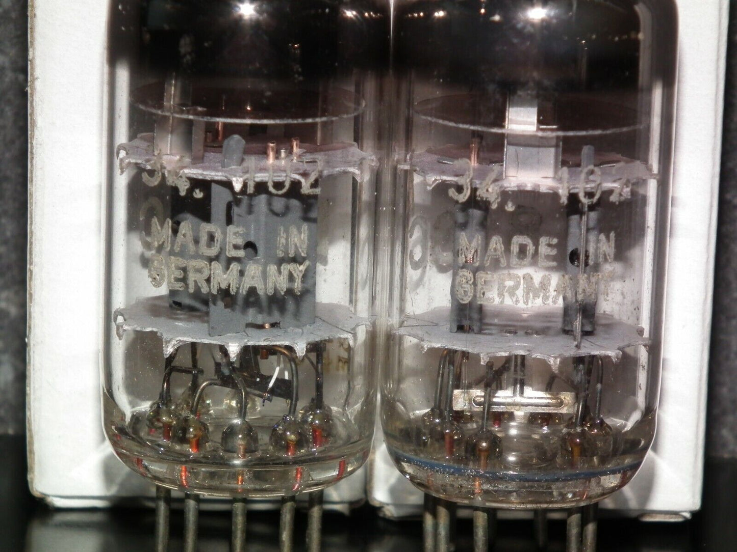Siemens E81CC ECC801S 6201 ECC81 Matched pair triple mica W. Germany USED TESTED
