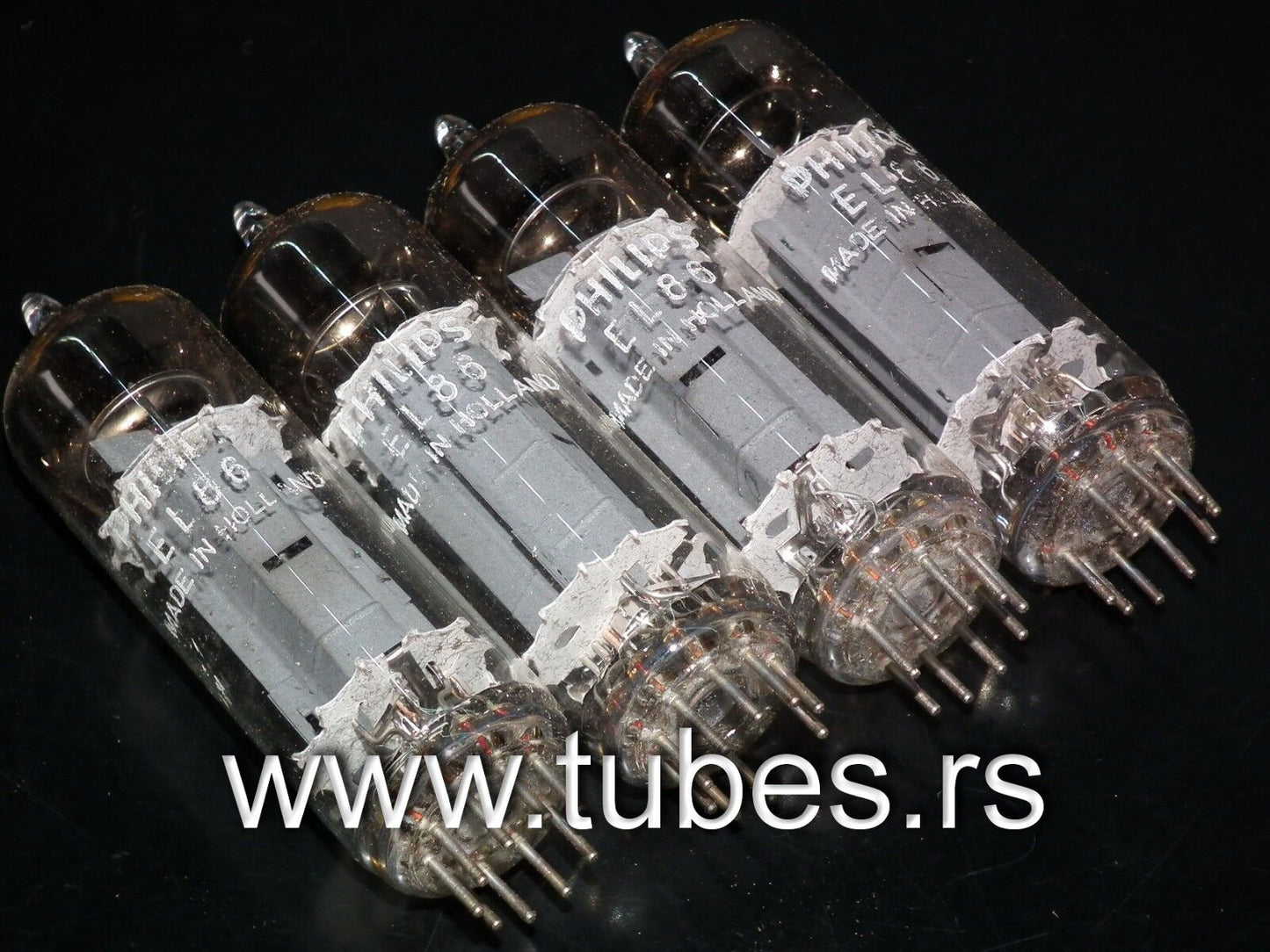 Platinum matched quad EL86 6CW5 Philips Mazda NOS NIB tube audio pentode
