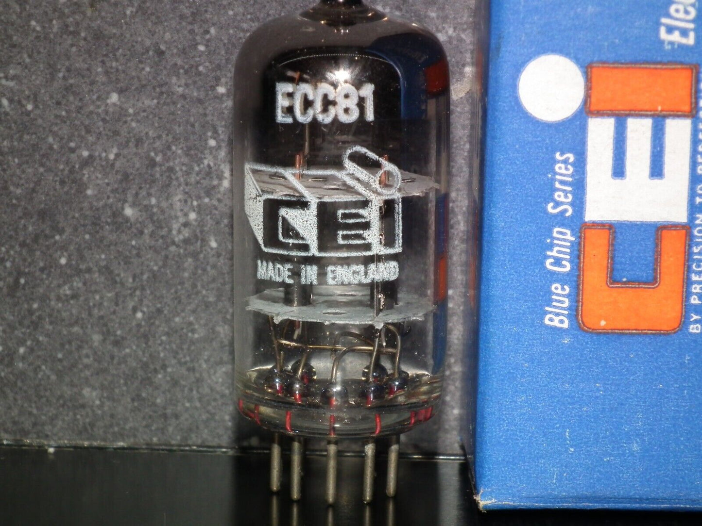 ECC81 CEI 12AT7 NOS NIB Black Anodes
