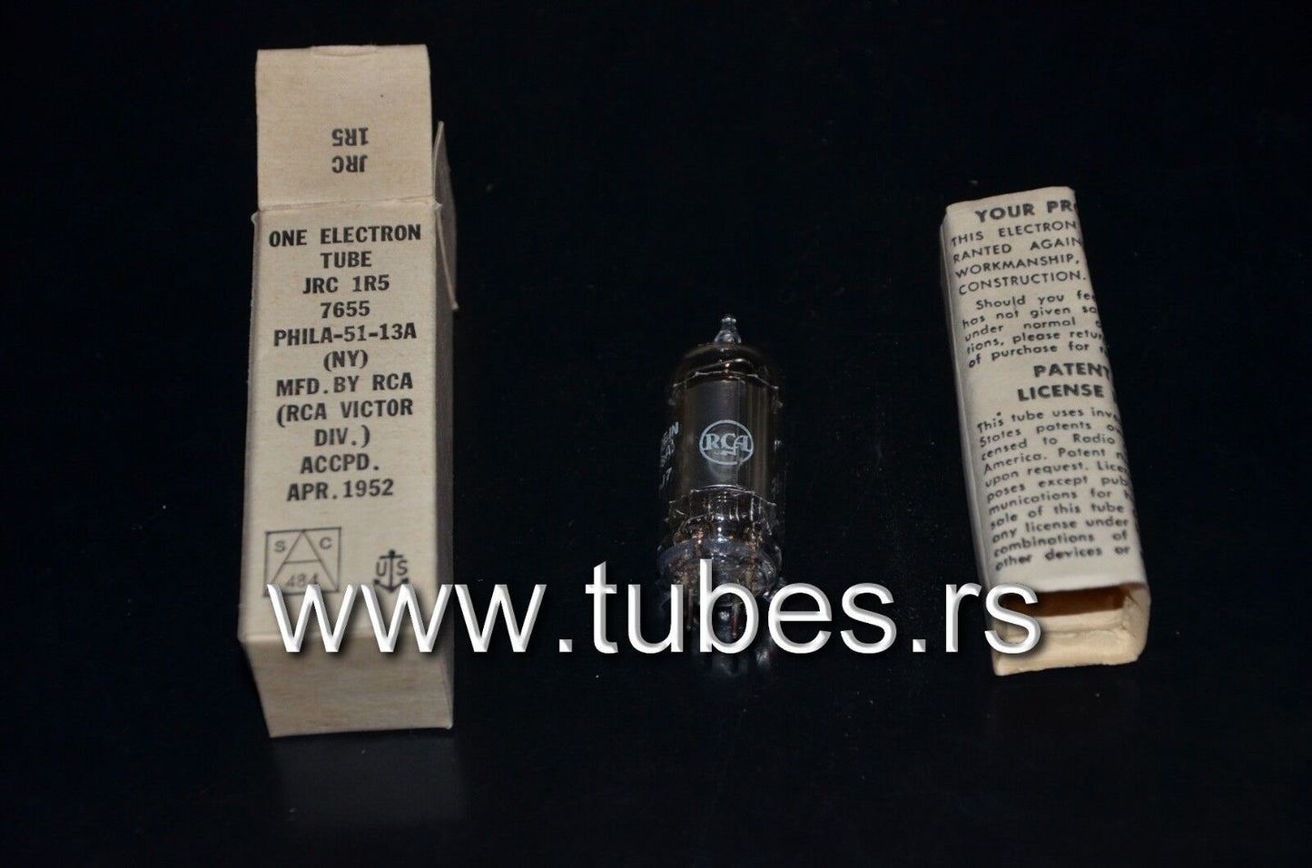 1R5 RCA DK91 - NOS in original JAN boxes April 1952 RARE SQUARE GETTER
