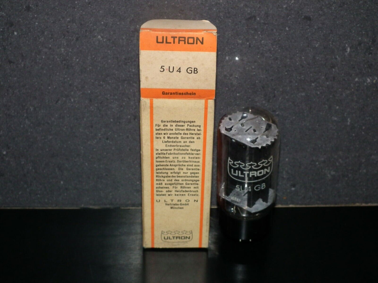 5U4GB RCA Black Anodes (Carbonized Nickel) Rebranded ULTRON NOS NIB