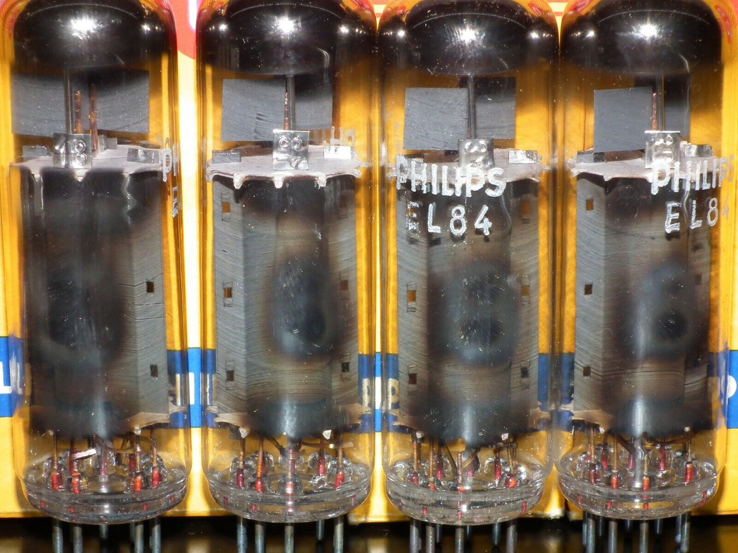 EL84 6BQ5 Tungsram Platinum Matched Quad NOS NIB Rebranded Philips early 70s
