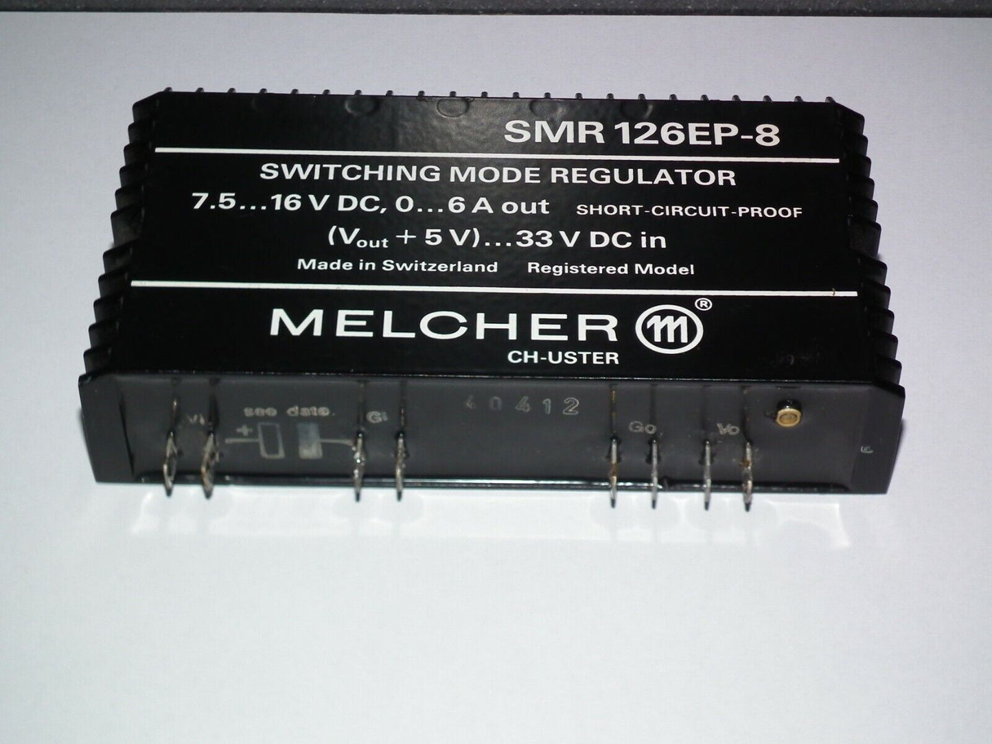 MELCHER 7.5-16V 6A DC Switching Mode Regulator 11-33VDC In Heater Filament SWISS