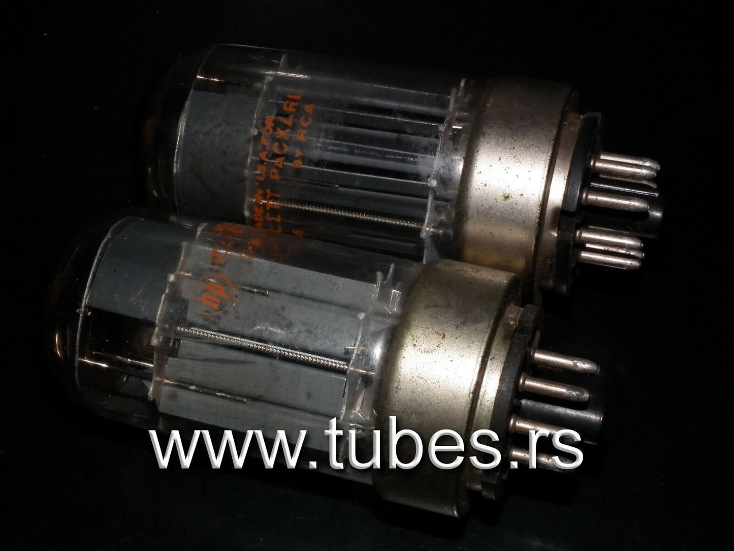 Matched pair HP RCA 6080 double triode ( 6AS7 5998) True triple mica type