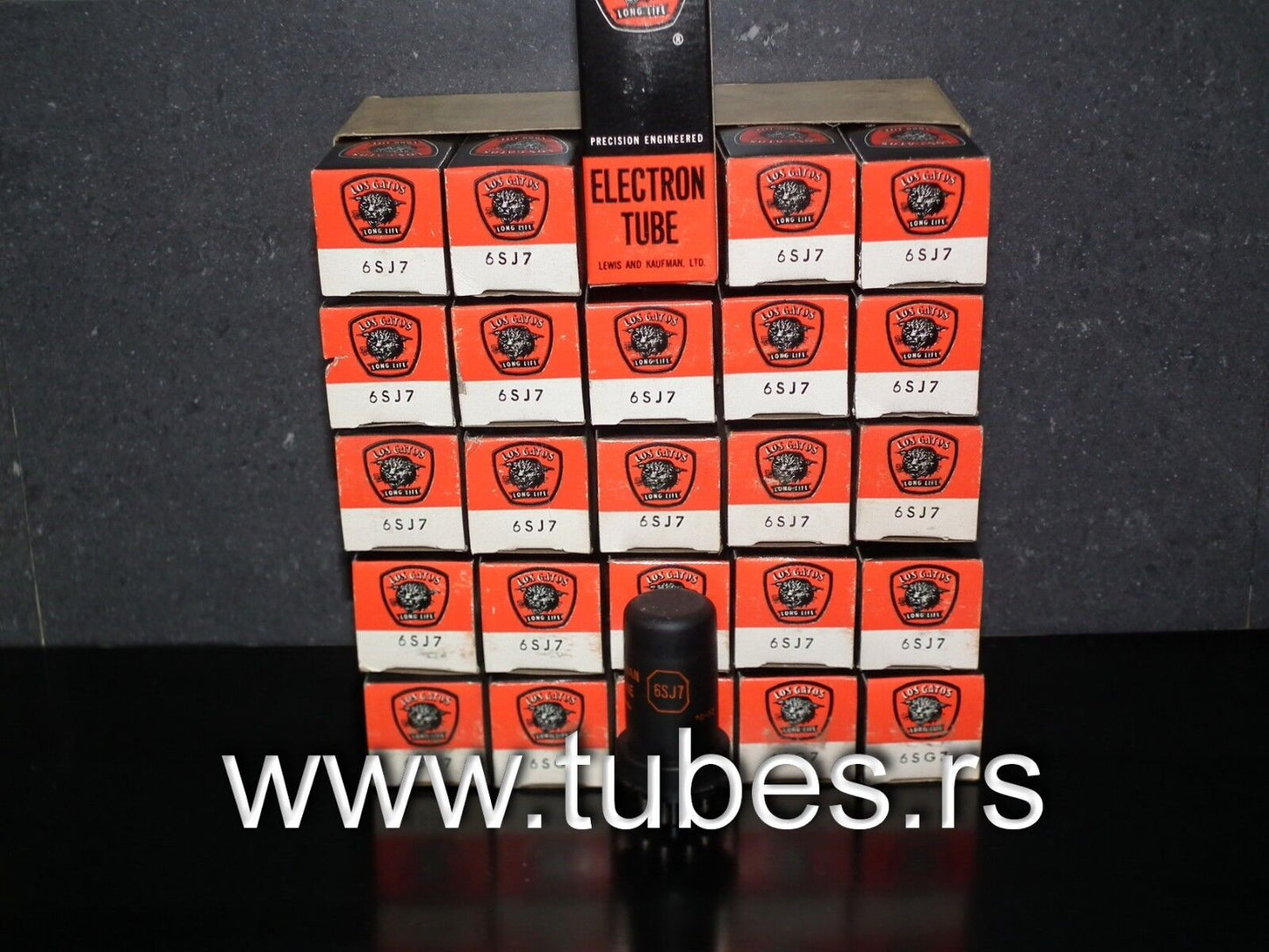 PLatinum matched pair 6SJ7 Los Gatos Lewis & Kaufman NOS NIB
