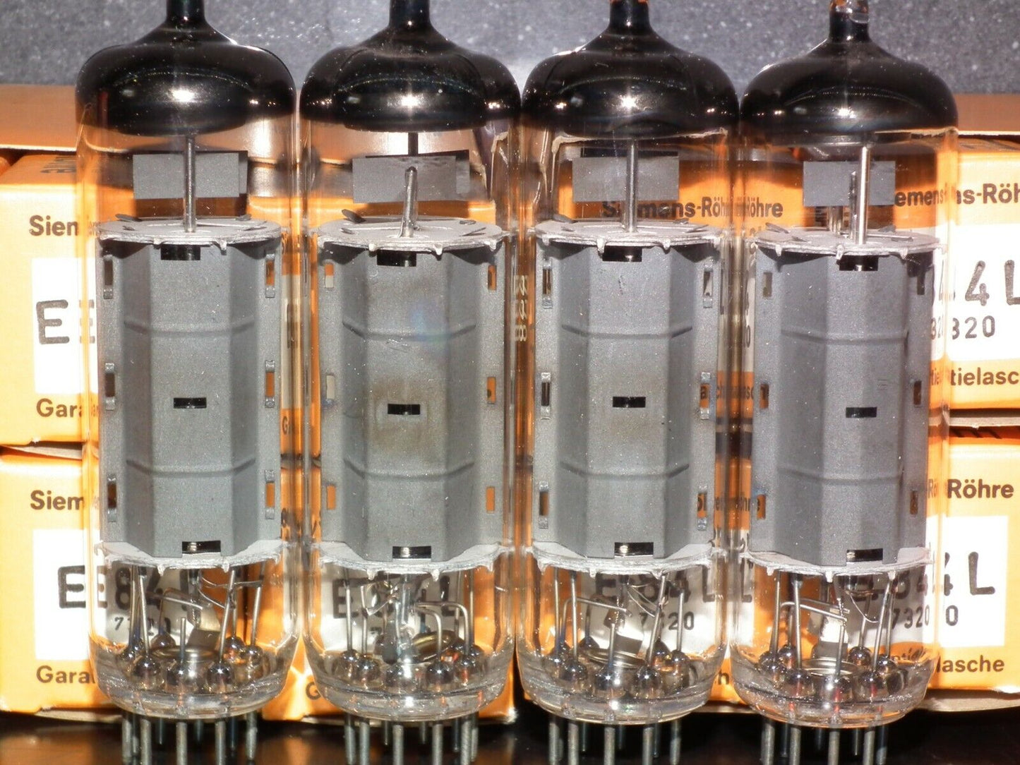 E84L 7320 Platinum Matched Quad Siemens & Halske NOS NIB EL84 6BQ5