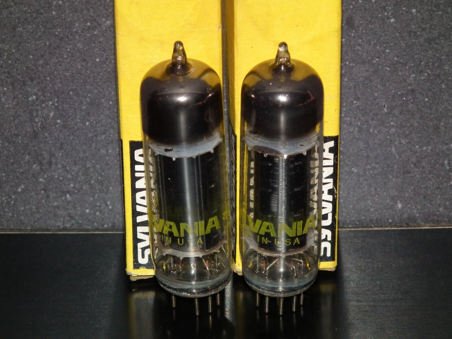 Platinum Matched Pair 6GK6 Sylvania NOS NIB Black Anodes Carbonized Nickel