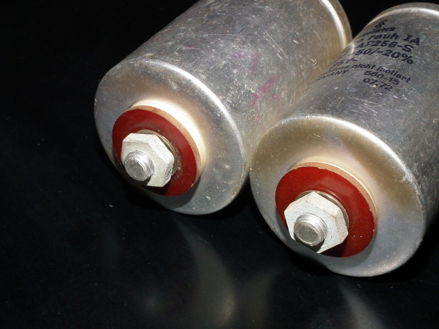 Siemens electrolytic capacitor 2500uF 35V Klangfilm West Germany 1972