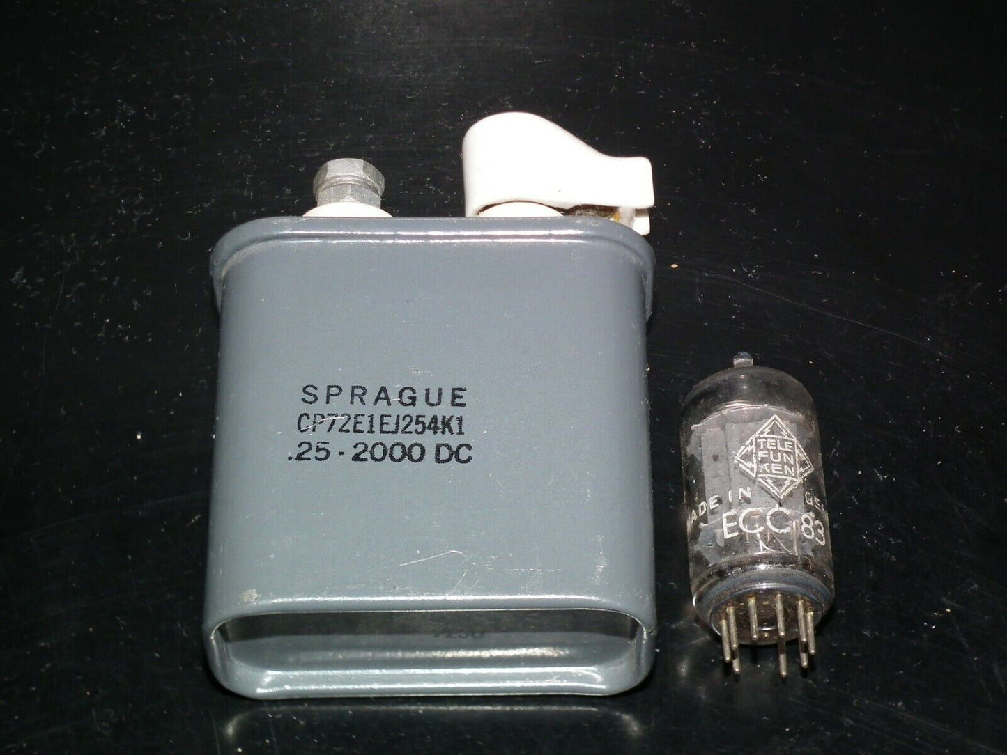 One vintage Sprague PIO capacitor 0.25uF 2000V DIY tube audio 0.25mfd 2KV