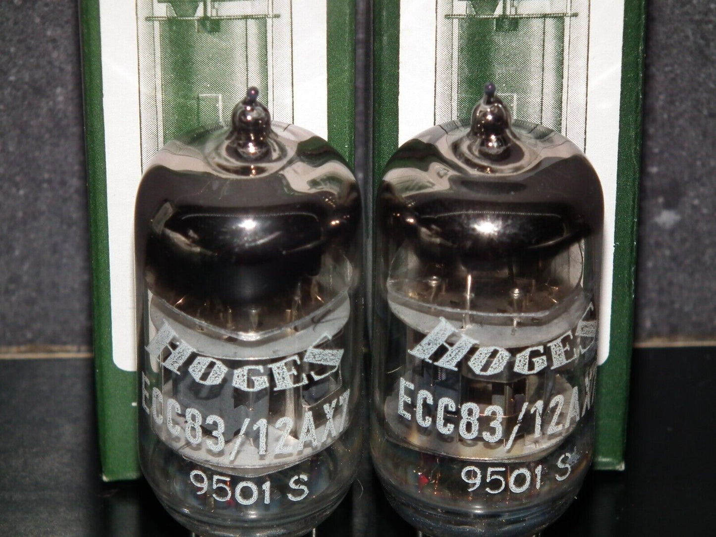Matched Pair ECC83 12AX7 Hoges NOS in original boxes 1995