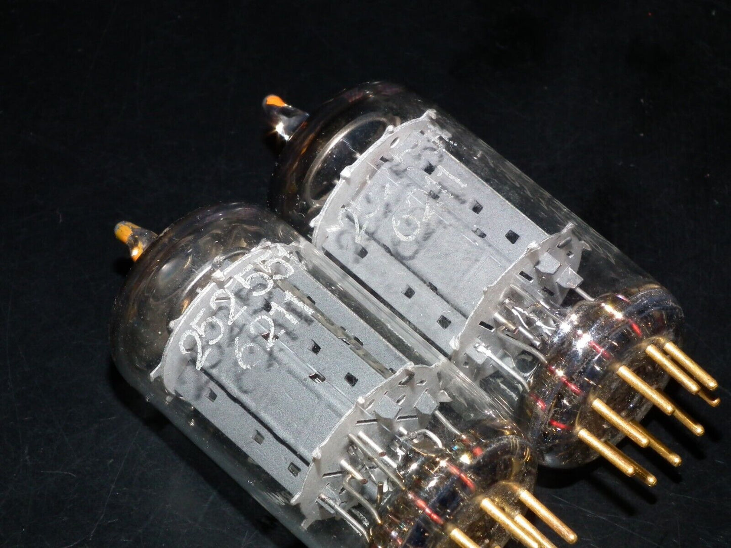 Platinum Matched Pair 6211 Telefunken ~ECC82 Tested NOS DB Gold Pins ULM codes