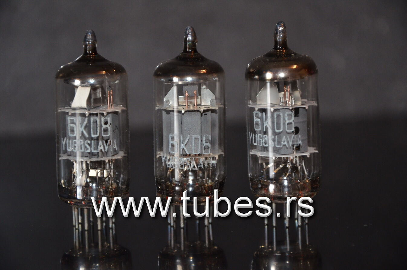 Platinum matched quad 6KD8 NOS ECF82 6U8A EI Yugoslavia for McIntosh MR65B MR67