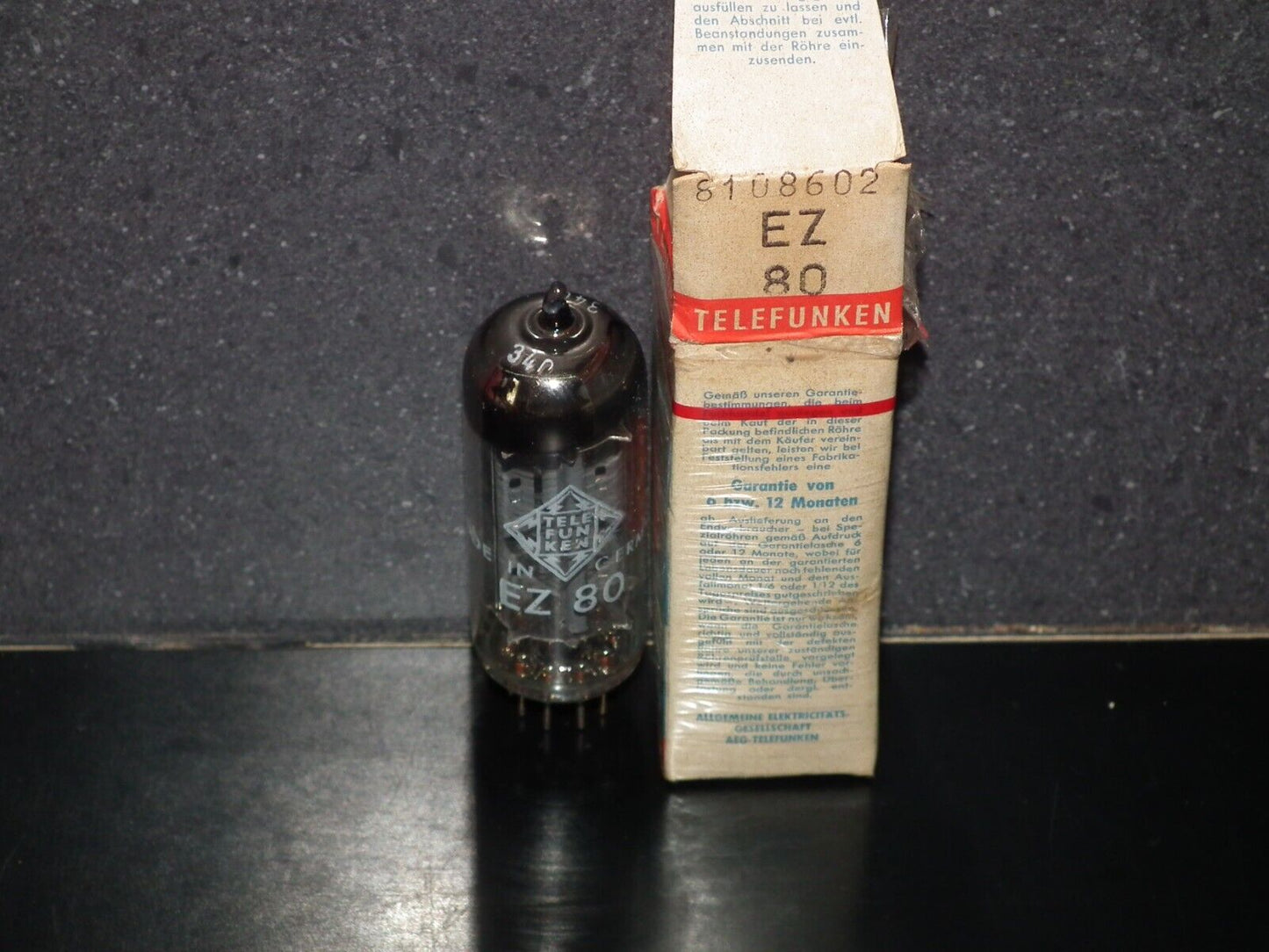 EZ80 Telefunken 6V4 NOS NIB diamond bottom Ulm plant