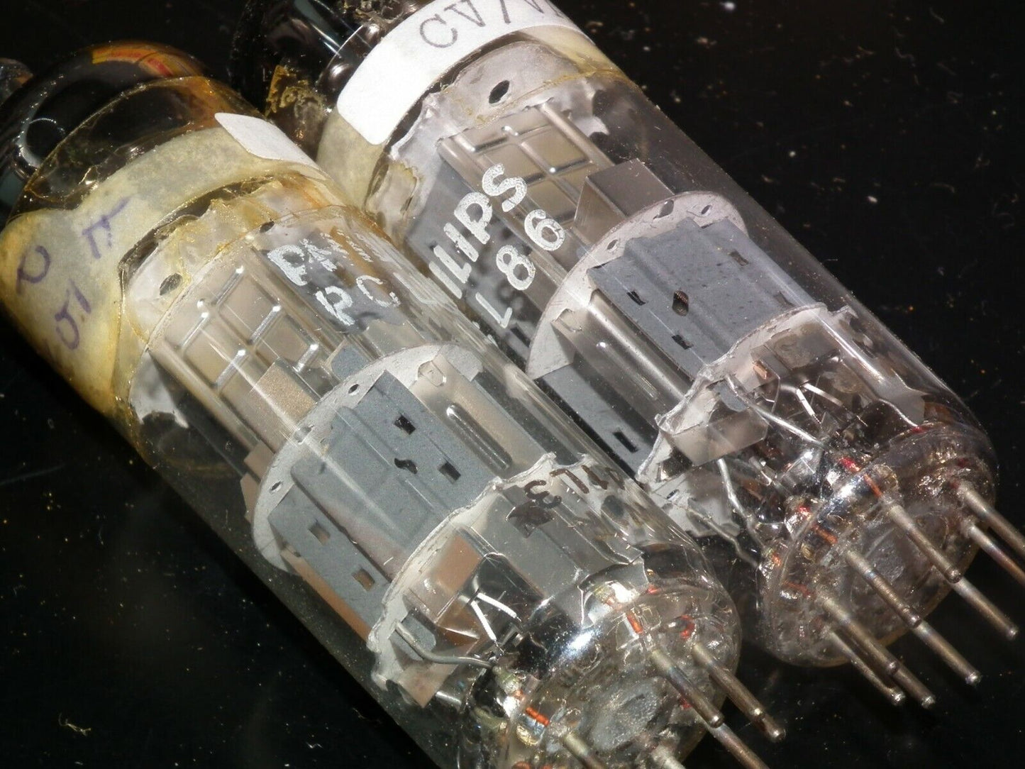 Platinum Matched Pair PCL86 14GW8 Philips NOS NIB Same codes Late 60s Holland