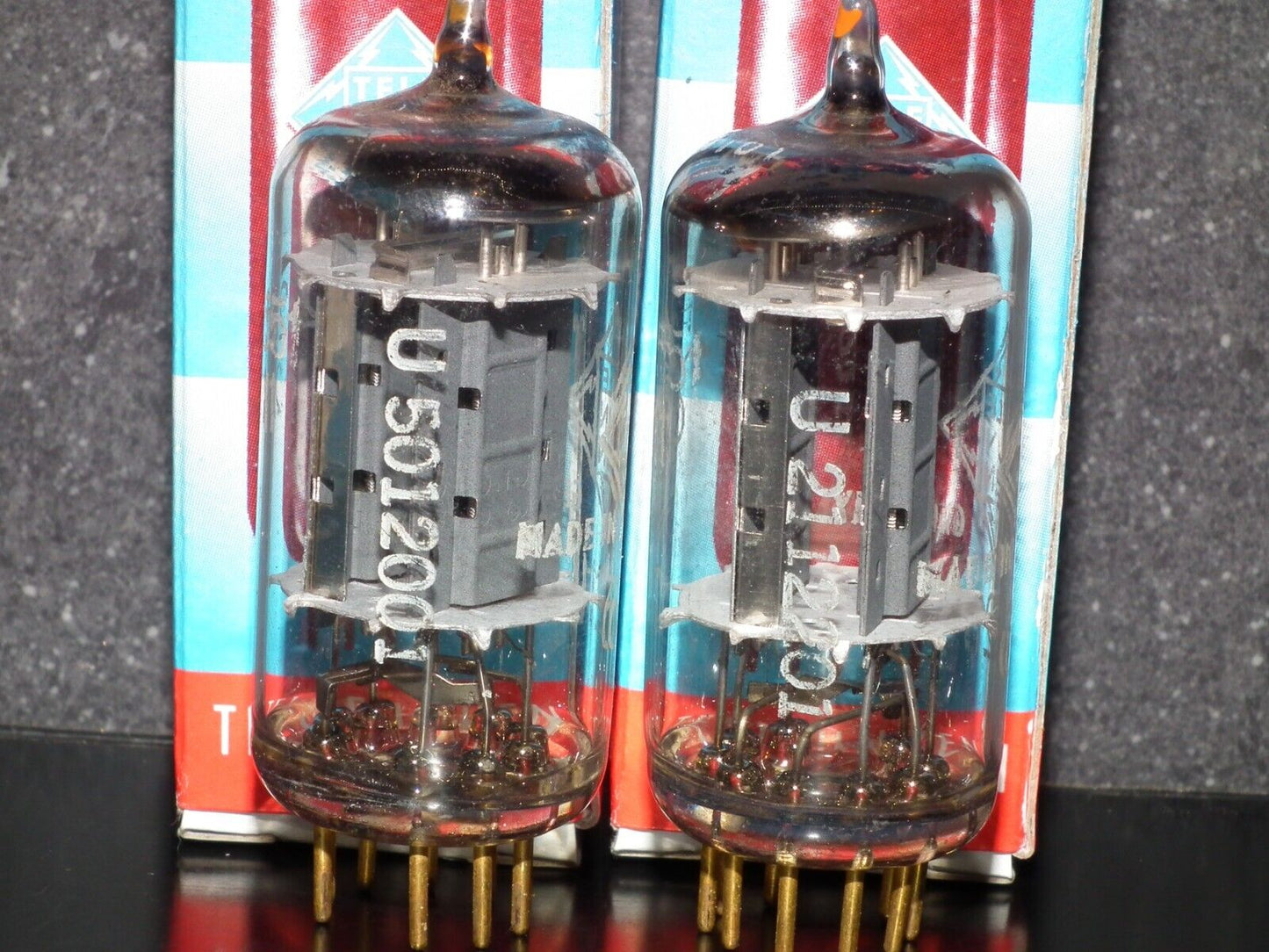 Platinum Matched Pair 6211 Telefunken ~ECC82 Tested NOS DB Gold Pins ULM codes
