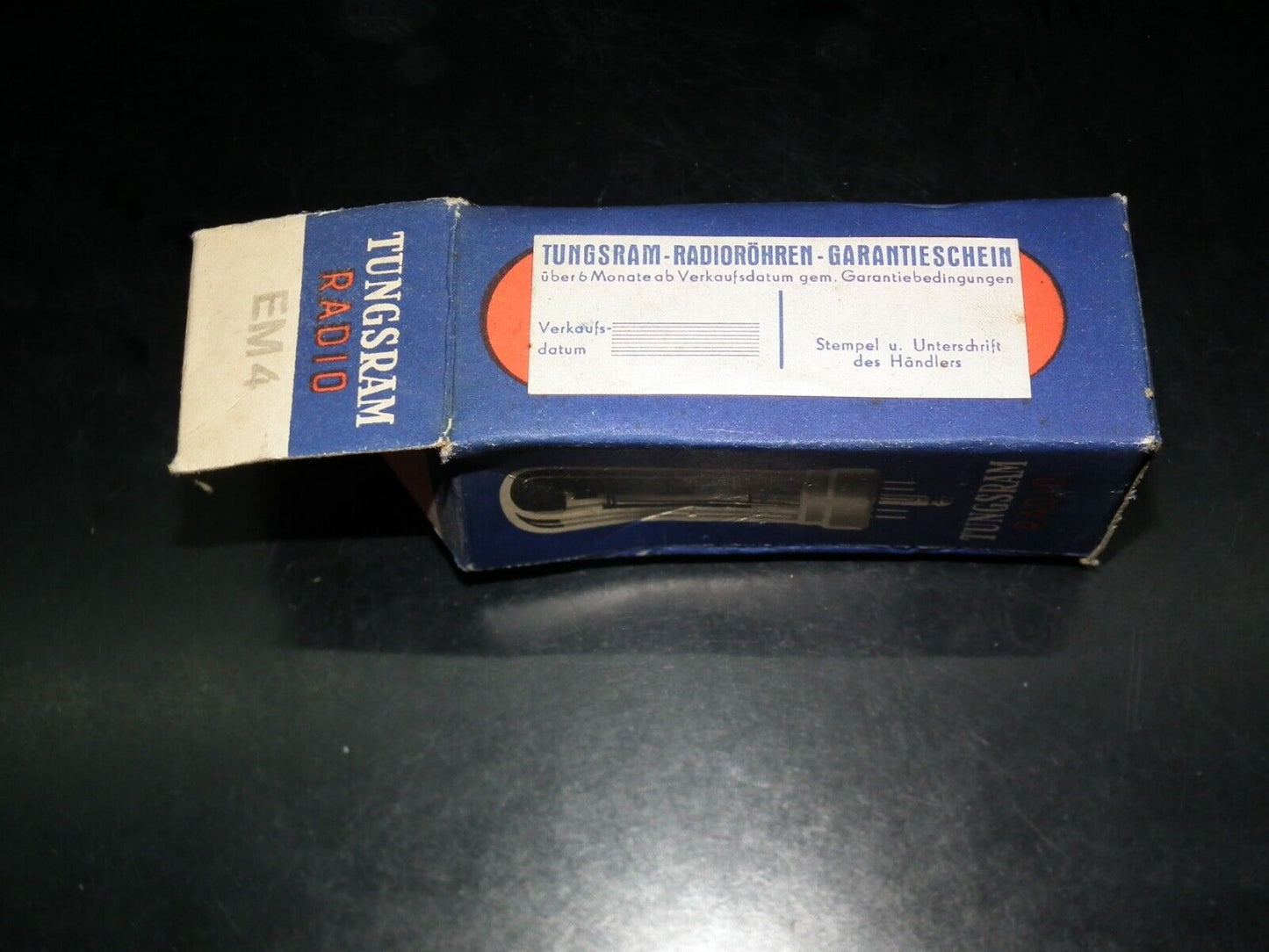 One (1 pcs) Tungsram EM4 tuning eye tube old type NOS NIB Super bright
