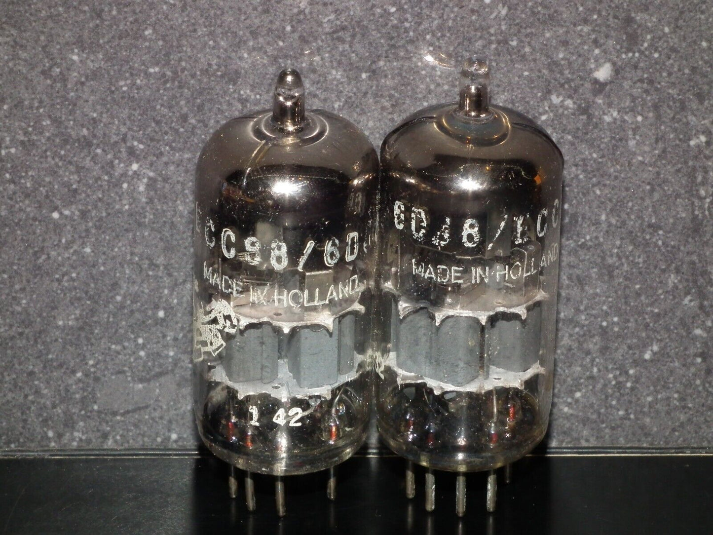 Platinum Matched Pair ECC88 Amperex Bugle Boy tested NOS Balanced sections