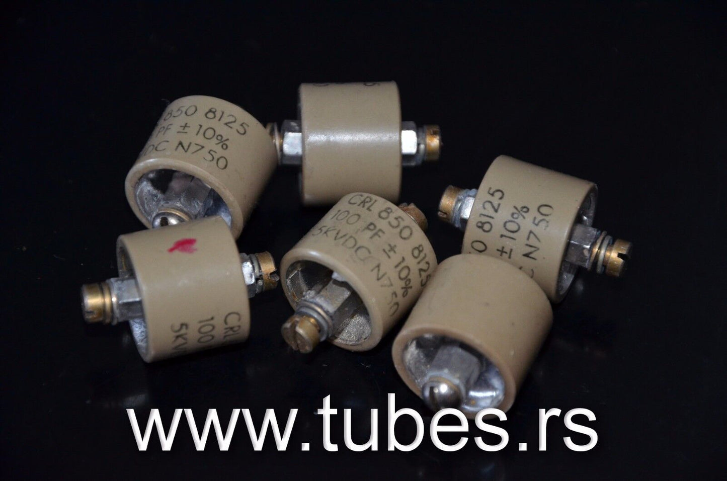 RF ceramic doorknob HV capacitor CRL850 100pF 5000V Used tested HF POWER AMP QRO