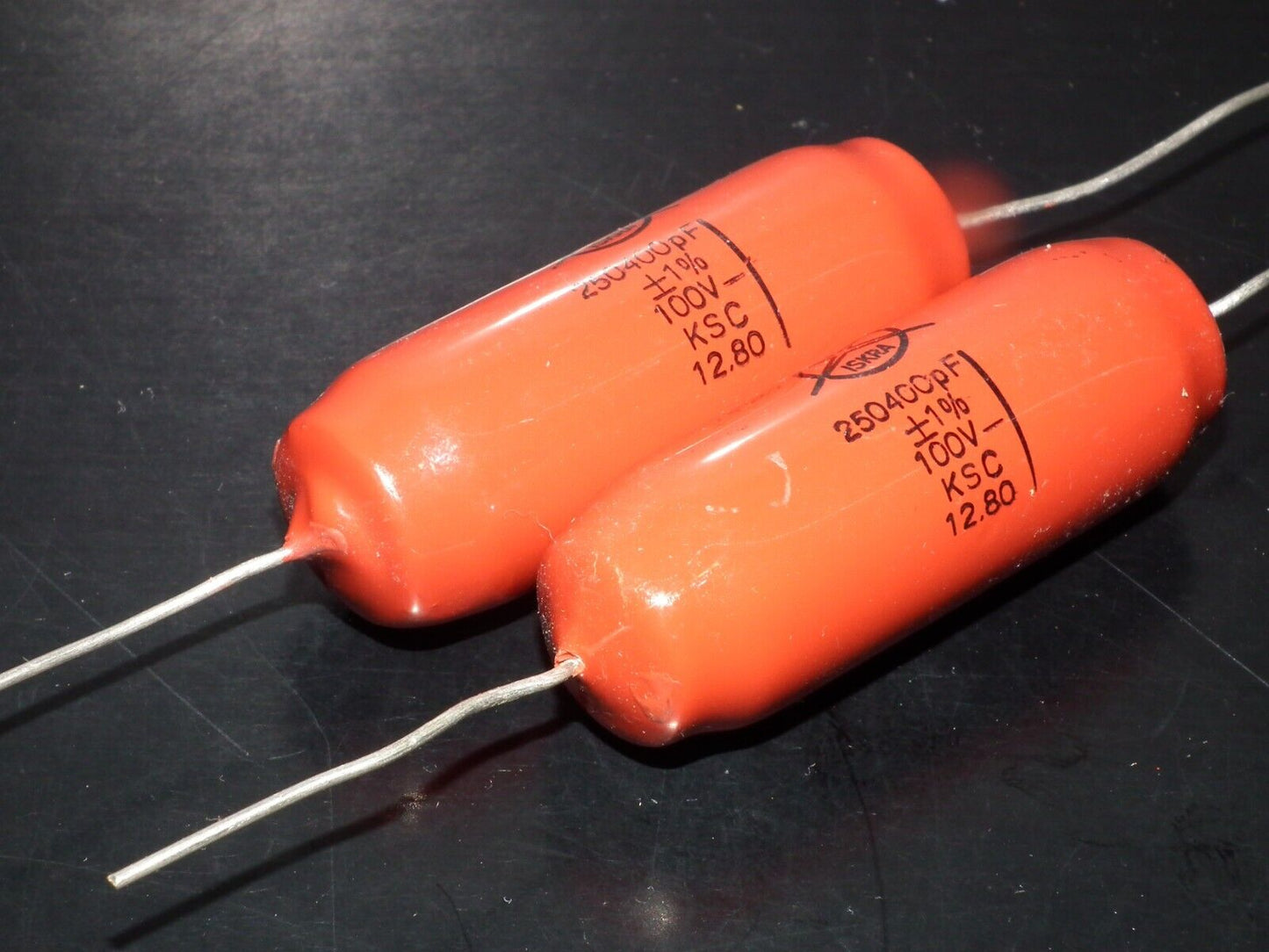 Two vintage capacitors 250400pF / 250nF / 0.25uF 100V ISKRA 1980 HI End Tube Amp