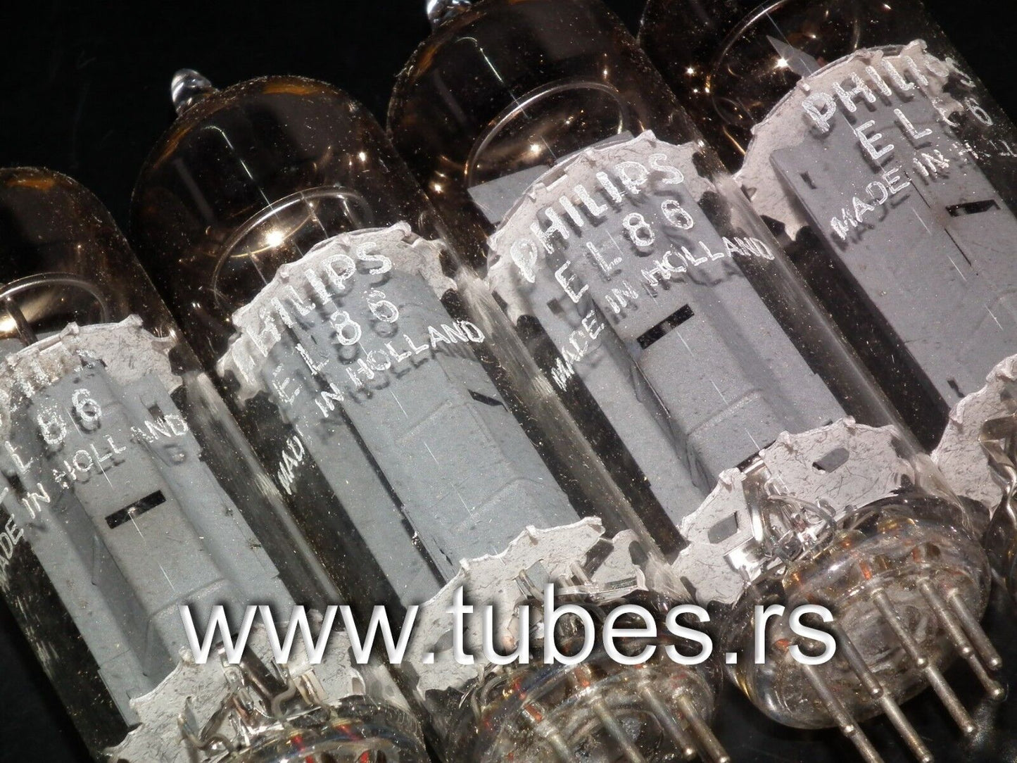 Platinum matched quad EL86 6CW5 Philips Mazda NOS NIB tube audio pentode