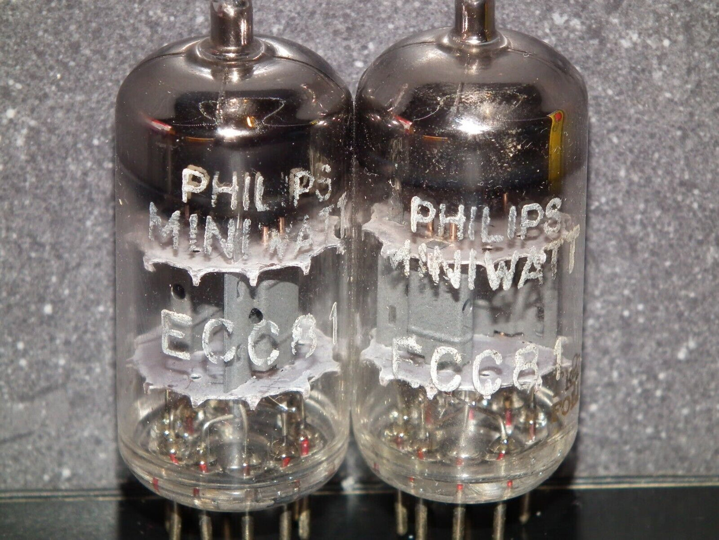 ECC81 12AT7 Philips (Used, matched pair) Suresnes France tube plant