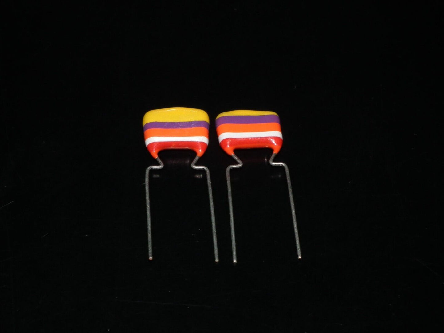 Two Mullard C280 Tropical Fish Capacitors 0.047uF 400V 47nF British Guitar Sound